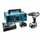 Makita 18V Combi Drill (white) with 1 x 5.0Ah and Fast Charger